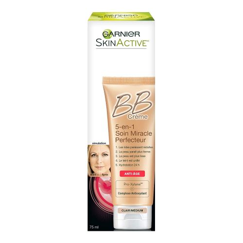  Garnier SkinActive BB Cream Anti-Aging Face Moisturizer, Light/Medium, 2.5 Ounce