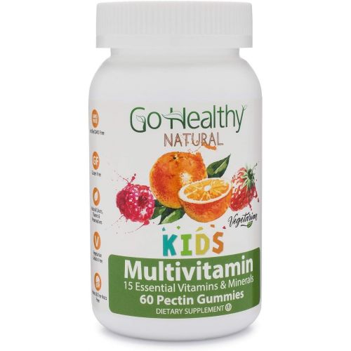  Go Healthy Natural Go Healthy Multivitamin Gummies for Kids, Vegetarian, Non-GMO, Gluten Free, Kosher & Halal - 30 Servings