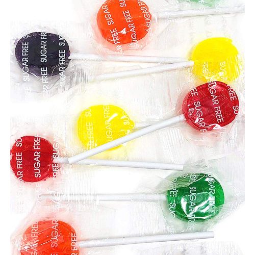 SweetGourmet.com SweetGourmet Assorted Fruit Sugar Free Jolly Pops | Gluten Free Lollipops | 2 Pounds