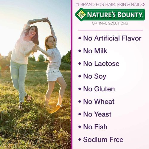  Natures Bounty Hair, Skin & Nails with Biotin, Strawberry Gummies Vitamin Supplement, Supports Hair, Skin, and Nail Health for Women, 2500 mcg, 140 Ct