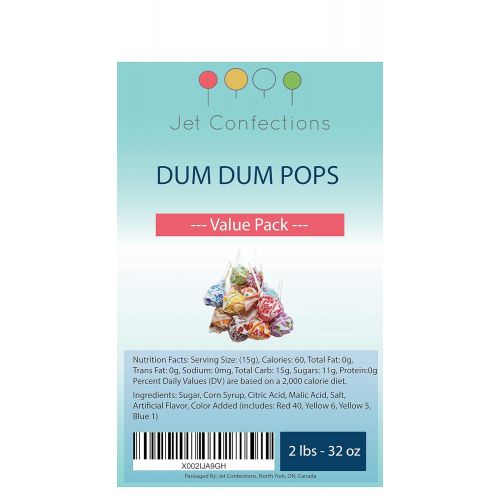  Jet Confections Dum Dum Pops, Value Pack (2 Pounds)