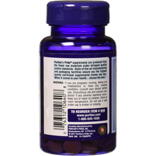  Puritans Pride Vitamin B-2 100 Mg Tablets, 100 Count