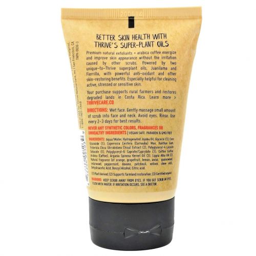  Thrive Natural Care THRIVE Natural Face Scrub for Men & Women  Exfoliating Face Wash with Anti-Oxidants Improves Skin Texture, Unclogs Pores & Helps Prevent Ingrown Hairs  Made In USA  Vegan Natura