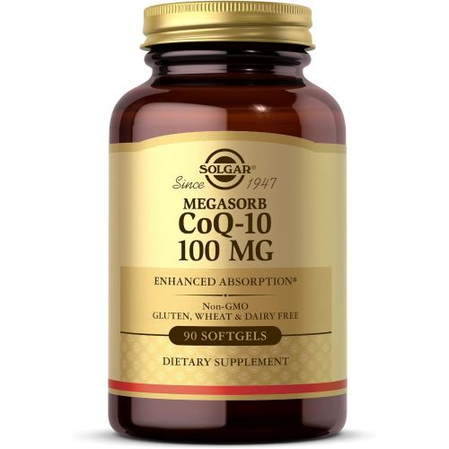 Solgar Megasorb CoQ-10 200 mg, 60 Softgels - Supports Heart & Brain Function - Coenzyme Q10 Supplement - Enhanced Absorption - Gluten Free, Dairy Free - 60 Servings