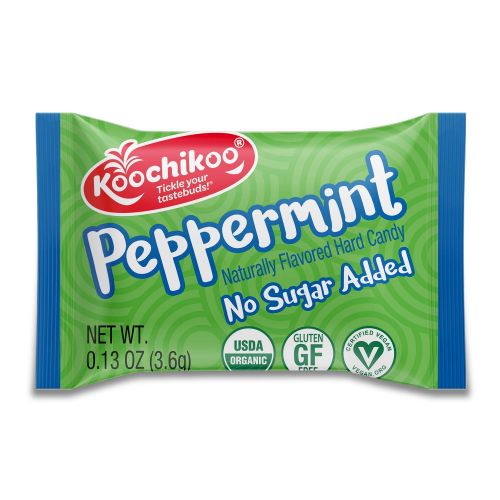  Koochikoo Sugar Free Organic Drops Pouch, Peppermint, 16 CT (2 Oz, Pack - 4)