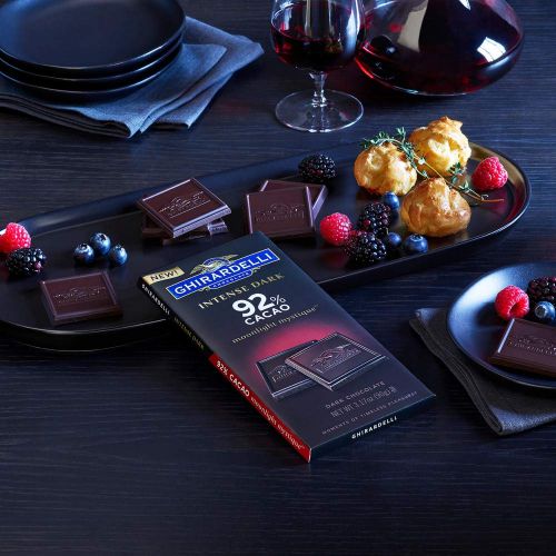  Ghirardelli Intense Dark Chocolate Squares, 92% Cacao Moonlight Mystique, 24.6 Oz (Pack of 6)