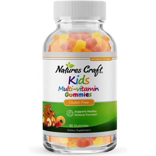  Natures Craft Delicious Daily Kids Multivitamin Gummies - Multivitamin for Kids Immunity Support Gummies with Vitamins A C D3 E B Zinc - Kids Vitamins Gummy Multivitamin Formula - Halal Gelatin