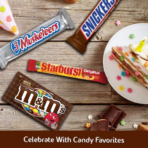  Mars M&MS, Snickers, 3 Musketeers, Skittles & Starburst Full Size Chocolate Candy Variety Mix