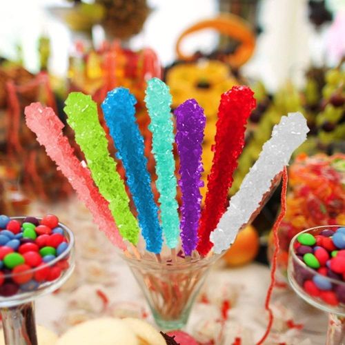  Extra Large Rock Candy Sticks - Candy Buffet - 36 Espeez Assorted Sticks - For Birthdays, Weddings, Receptions, Bridal and Baby Showers