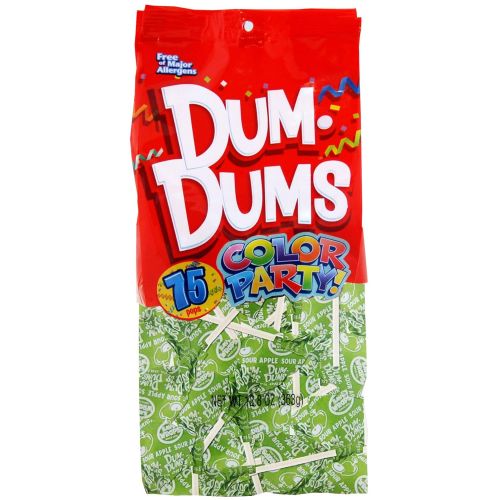  Shindigz Dum Dum Suckers, Pack of 75 (Sour Apple (Green))