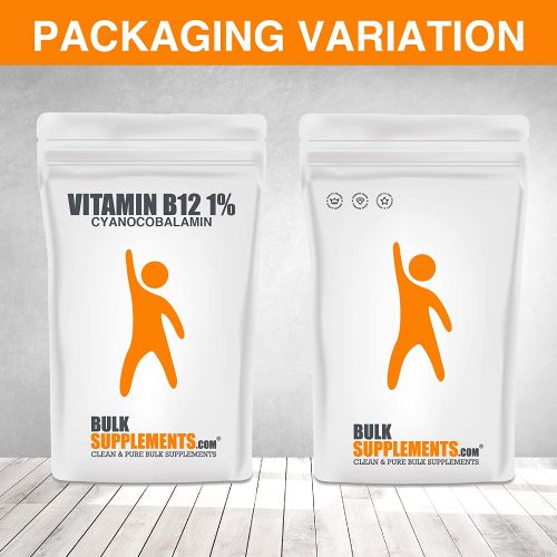  BULKSUPPLEMENTS.COM Vitamin B12 Powder (Cyanocobalamin) - Vitamin B Supplements for Energy Production and Nerve Health - 20 mg (1% Cyanocobalamin) per Serving (50 Grams - 1.8 oz)
