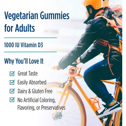  Nordic Naturals Pro Vitamin D3 Gummies, Wild Berry - 120 Gummies - 1000 IU Vitamin D3 - Great Taste - Healthy Bones, Mood & Immune System Function - Non-GMO - 120 Servings