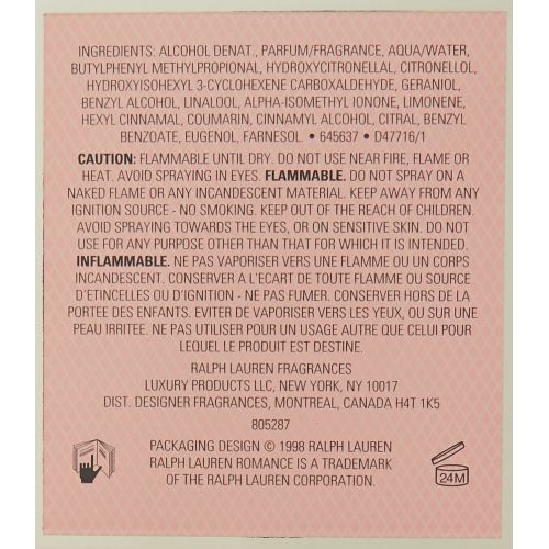 폴로 랄프로렌 Ralph Lauren Romance Womens Eau de Parfum Spray, 1.7 Fluid Ounce