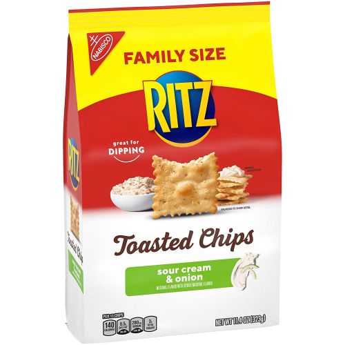  RITZ Toasted Chips Sour Cream and Onion, Family Size, 6 - 11.4 oz Bags