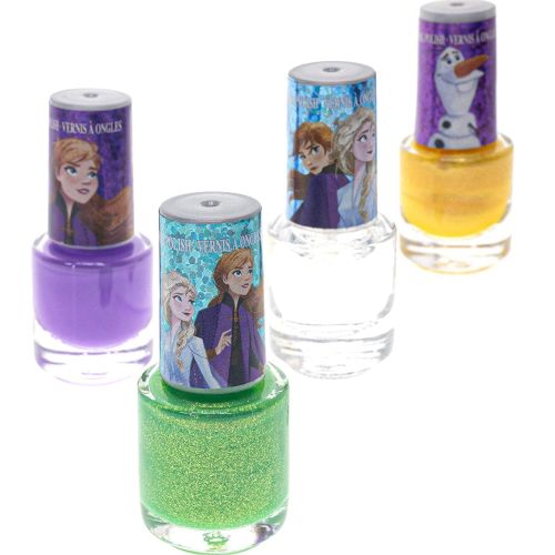 디즈니 Townley Girl Disney Frozen Non-Toxic Peel-Off Nail Polish Set for Girls, Glittery and Opaque Colors, Ages 3+ - 18 Pack