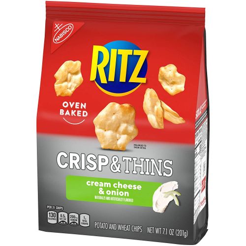  RITZ Crisp and Thins Cream Cheese and Onion Chips, 6 - 7.1 oz Bags