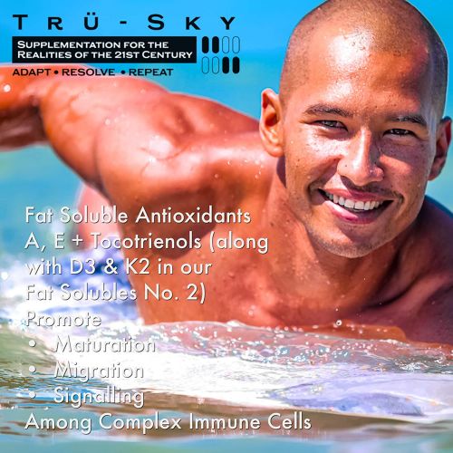  TRUE-SKY Immunity Basics: Fat Solubles No.1Ket-Antioxidants Formulated with Real ScienceNatural A, E +Tocotrienol (Powerful IsoForm of E)2 Months Supply