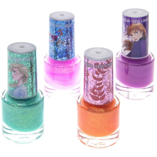 디즈니 Townley Girl Disney Frozen Non-Toxic Peel-Off Nail Polish Set for Girls, Glittery and Opaque Colors, Ages 3+ - 18 Pack