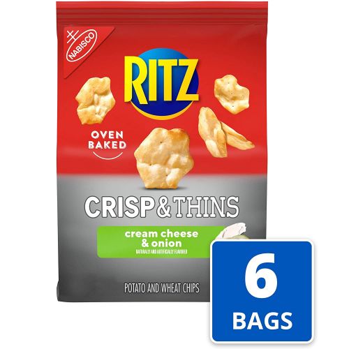 RITZ Crisp and Thins Cream Cheese and Onion Chips, 6 - 7.1 oz Bags
