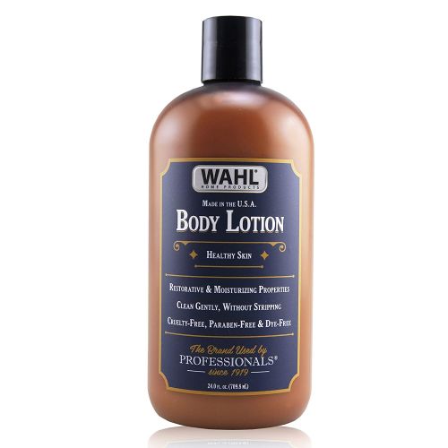  WAHL Body Lotion with Essential Oils, Hydroxy Acid and Ceramides to Exfoliate, Restore, Moisturize All Skin Types  24 Oz
