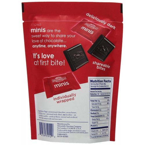  Ghirardelli Minis Pouch, Dark Chocolate, 4.4 oz.