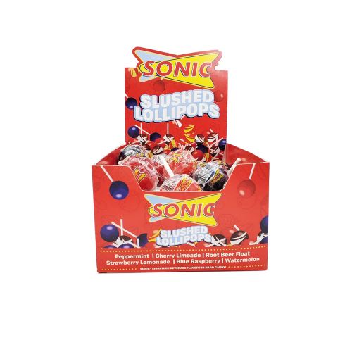  Quality Candy Company SONIC Slushed Lollipops, Assorted, 30 Pops