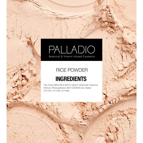  Palladio Rice Powder, Natural, Loose Setting Powder, Absorbs Oil, Leaves Face Looking and Feeling Smooth, Helps Makeup Last Longer For a Flawless, Fresh Look