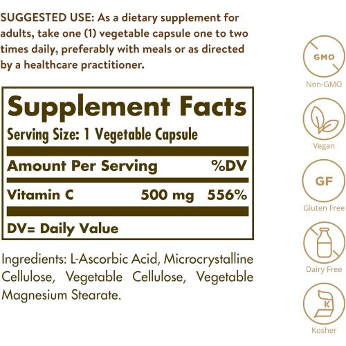  Solgar Vitamin C 1000 mg, 90 Tablets - Antioxidant & Immune Support, Overall Health, Healthy Skin & Joints - Bioflavonoids Supplement - Non-GMO, Vegan, Gluten Free, Kosher - 90 Ser