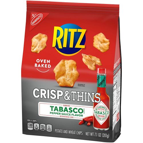  Ritz Crisp and Thins Chips, Tabasco Sauce Flavor, 6 Bags