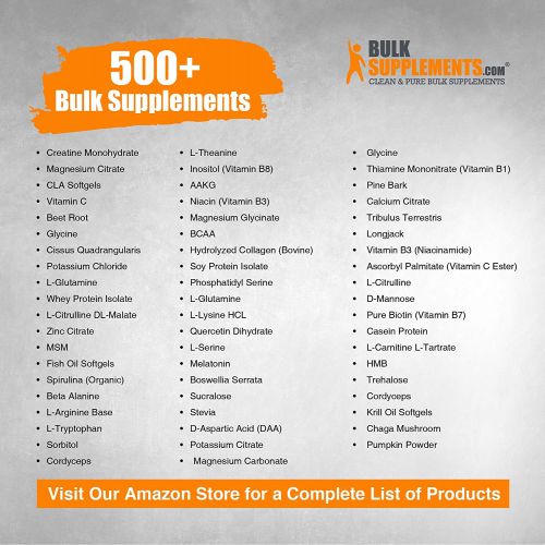  BulkSupplements.com Inositol Powder - Vitamin B8 Supplement for Antioxidants & Liver Support - Unflavored, Gluten Free, No Filler - 500mg per Serving, 500 Servings (250 Grams - 8.8