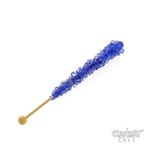  Candy Envy 36 NAVY BLUE ROCK CANDY STICKS - EXTRA LARGE - ORIGINAL FLAVOR - INDIVIDUALLY WRAPPED ROCK CANDY ON A STICK - FREE HOW TO BUILD A CANDY BUFFET GUIDE INCLUDED
