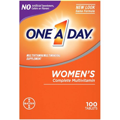  One A Day Women’s Multivitamin, Supplement with Vitamin A, Vitamin C, Vitamin D, Vitamin E and Zinc for Immune Health Support, B12, Biotin, Calcium & More, 100 count