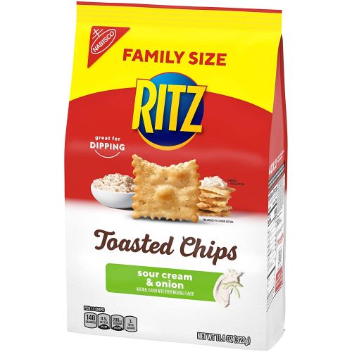  RITZ Toasted Chips Sour Cream and Onion, Family Size, 6 - 11.4 oz Bags