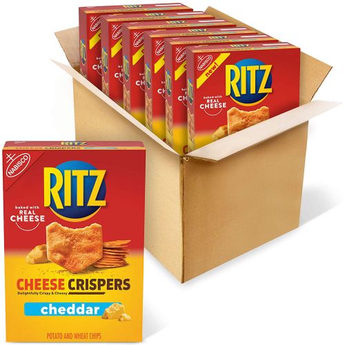  Ritz Crispers Cheddar Chips, Cheese, 7 Ounce ( 6 Pack)
