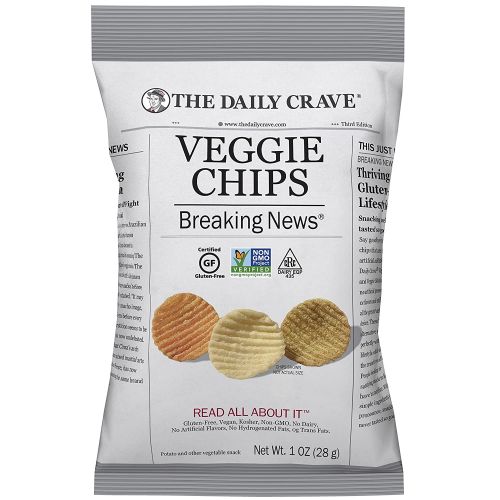  The Daily Crave Veggie Chips, 1 Oz (Pack Of 24) Veggie Crisps, Kosher, Crunchy, Vegan