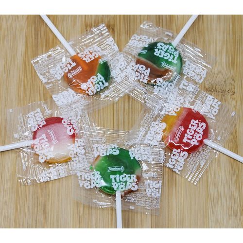  CRAZYOUTLET Easter Tiger Pops, Assorted Fruit Flavor Lollipops Hard Candy Bulk, 2 Lbs