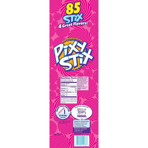  Pixy Stix Candy Filled Fun Straws 0.42 Ounce, Pack of 85