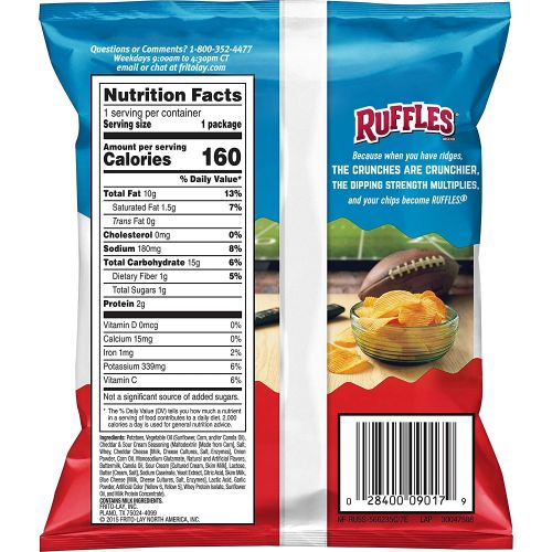  Ruffles Potato Chips Variety Pack, 40 Count