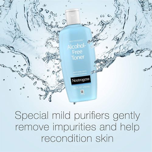  Neutrogena Oil- and Alcohol-Free Facial Toner, Hypoallergenic Skin-Purifying Face Toner to Cleanse, Recondition and Purify Skin, Non-Comedogenic, Quick-Absorbing, 8.5 fl. oz