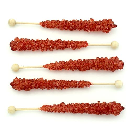  Boones Mill | Rock Crystal Candy Sticks | Red Cherry | 24 Count