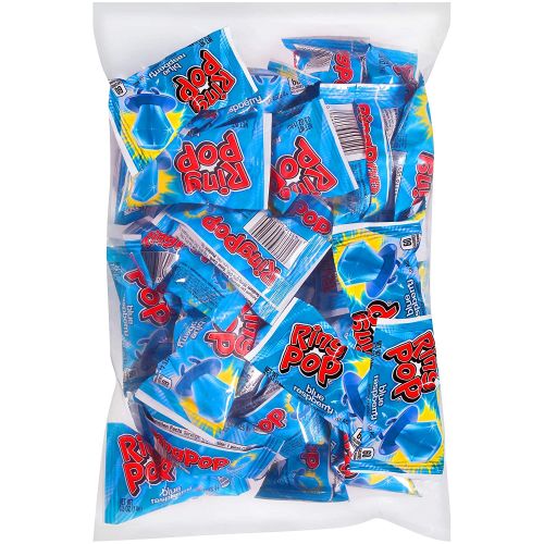  Ring Pop Individually Wrapped Blue Raspberry Bulk Lollipop Easter Pack  30 Count Blue Raspberry Flavored Lollipop Suckers - Fun Candy for Easter Decorations, Baskets & Egg Hunts