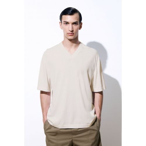 COS THE KNITTED SILK T-SHIRT