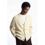 RIBBED WOOL AND CASHMERE CARDIGAN