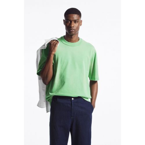 COS OVERSIZED FADED MOCK-NECK T-SHIRT