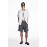 BELTED WOOL-BLEND SHORTS
