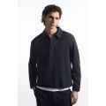 LONG-SLEEVED JERSEY POLO SHIRT