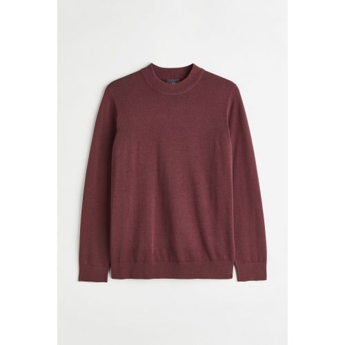 에이치앤엠 H&M Slim Fit Fine-knit Mock Turtleneck Sweater