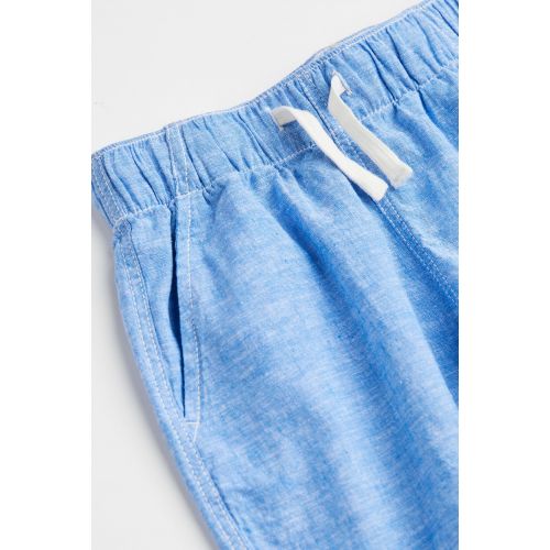 에이치앤엠 H&M Linen-blend Pull-on Shorts