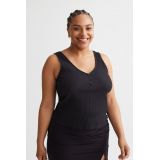 H&M Ribbed Button-front Tank Top