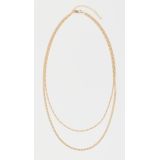 Adinas Jewels Double Chain Figaro X Cuban Necklace